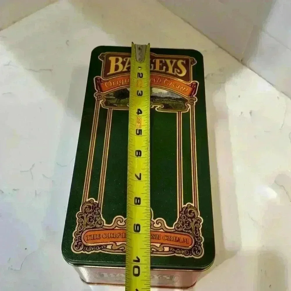 Vintage Bailey's Irish Cream green/orange tin